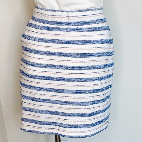 Stitch Fix Market & Spruce Amia Knit Mini Skirt Blue White and Pink Stripe - Picture 6 of 13